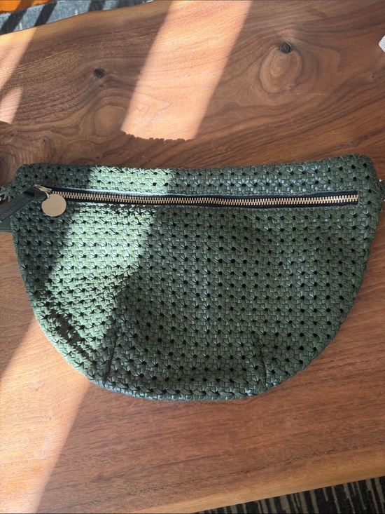 Clare V Handbags - Clare V Loden Olive Green  Woven Grande Fanny